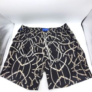 Scotch and Soda Mid-length Black and Cream Tribal printed Swim Shorts Size M